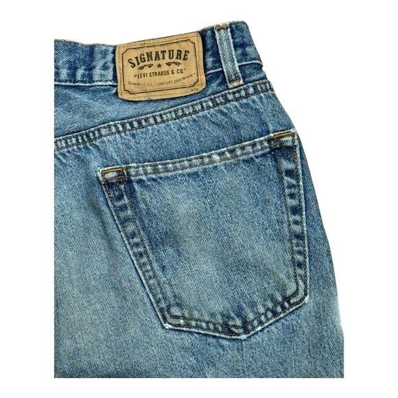 Signature Levi Strauss Jeans Mens 36x30 Regular Fit Distressed Denim Workwear - Picture 11 of 12